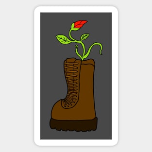 Doodle vektor boots flower Magnet